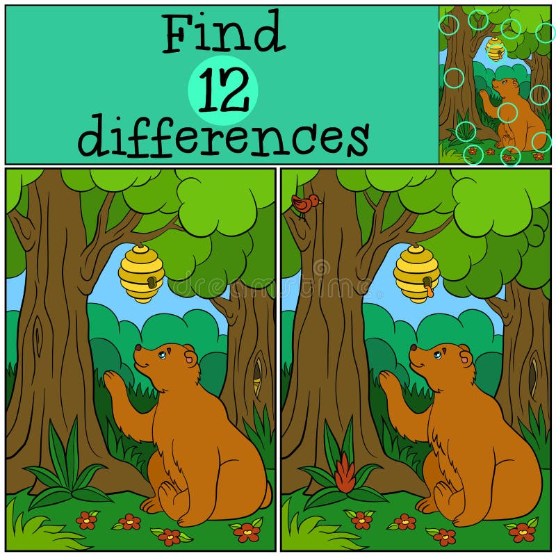 Encontre Diferenças Jogo Quebra Cabeça Lógica Para Crianças Adultos Livro  imagem vetorial de Nataljacernecka© 414351652