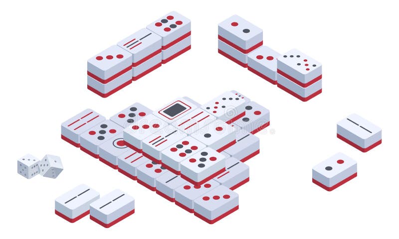 ícone De Peças Mahjong Cheias, Isoladas Em Fundo Azul. Emoji Do Jogo Do  Dragão Vermelho Mahjong Chinês. Vetor Ilustração Stock - Ilustração de  cassino, chinês: 266310606