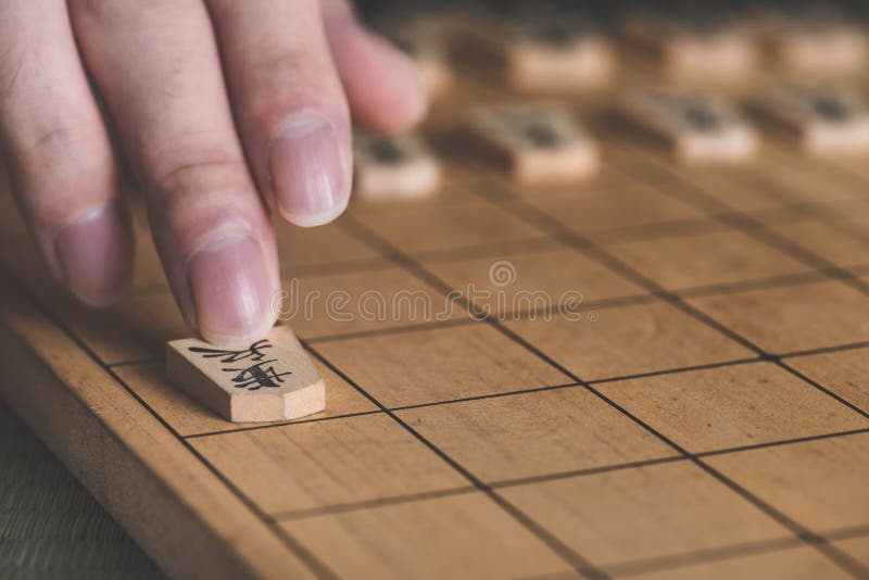 Shogi Japonês Peças Sensu Fundo Branco Shogi Xadrez Japonês Palavra fotos,  imagens de © akiyoko74 #425148868