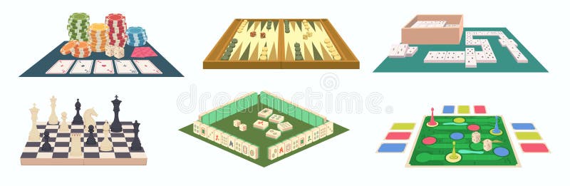 Jogos de tabuleiro. adultos jogos engraçados cartões isométricos