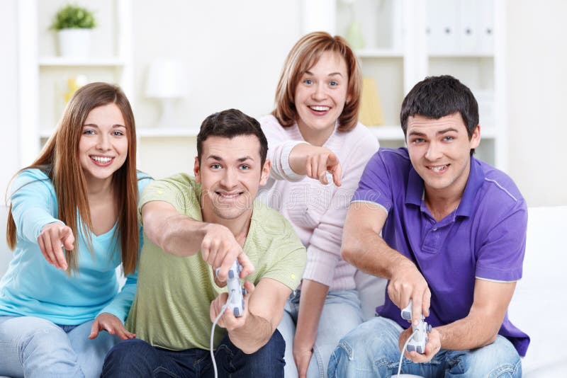 Download Jogos video imagem de stock. Imagem de felicidade, jogos - 18555429
