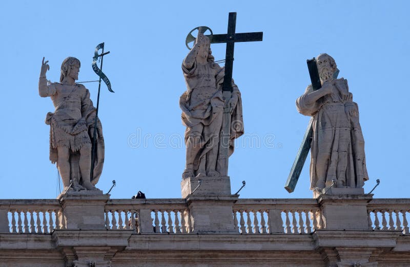 Johannes der Baptist, Jesus, St Andrew lizenzfreies stockfoto Johannes der Baptist, Jesus, St Andrew lizenzfreies stockfoto