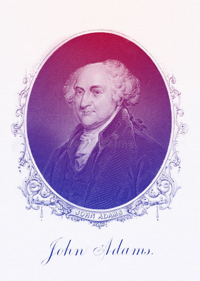 John Adams 2nd U S Retrato de arte de la línea presidencial