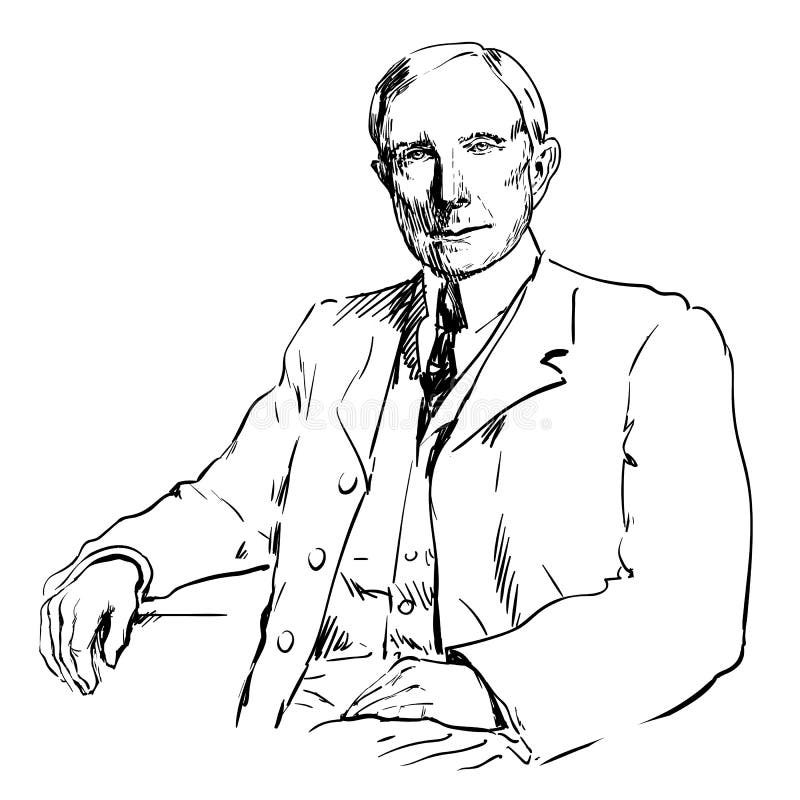 John Davison Rockefeller Vector Sketch Illustration Portrait Face Editorial  Stock Photo - Illustration of rockefeller, industrialist: 188444923