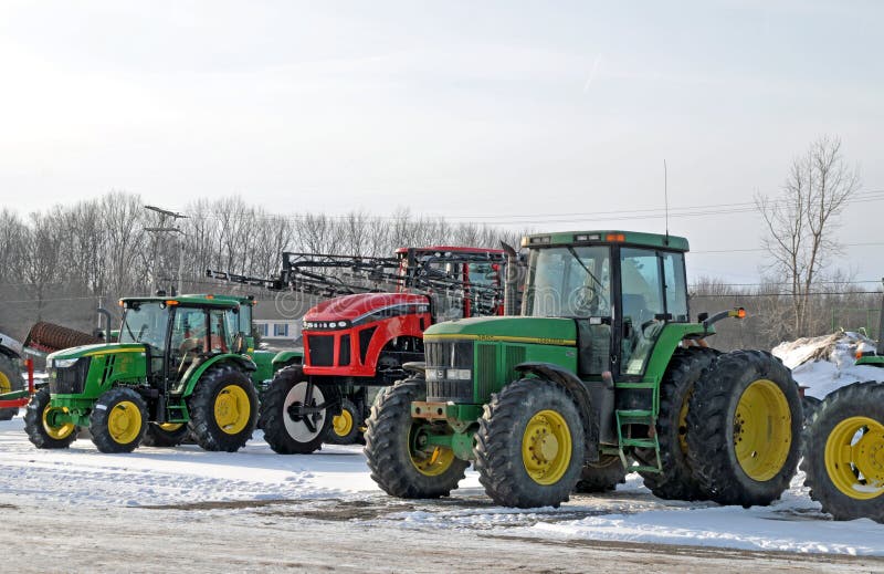 John Deere and Ford Farm Equipment Editorial Stock Image Image of