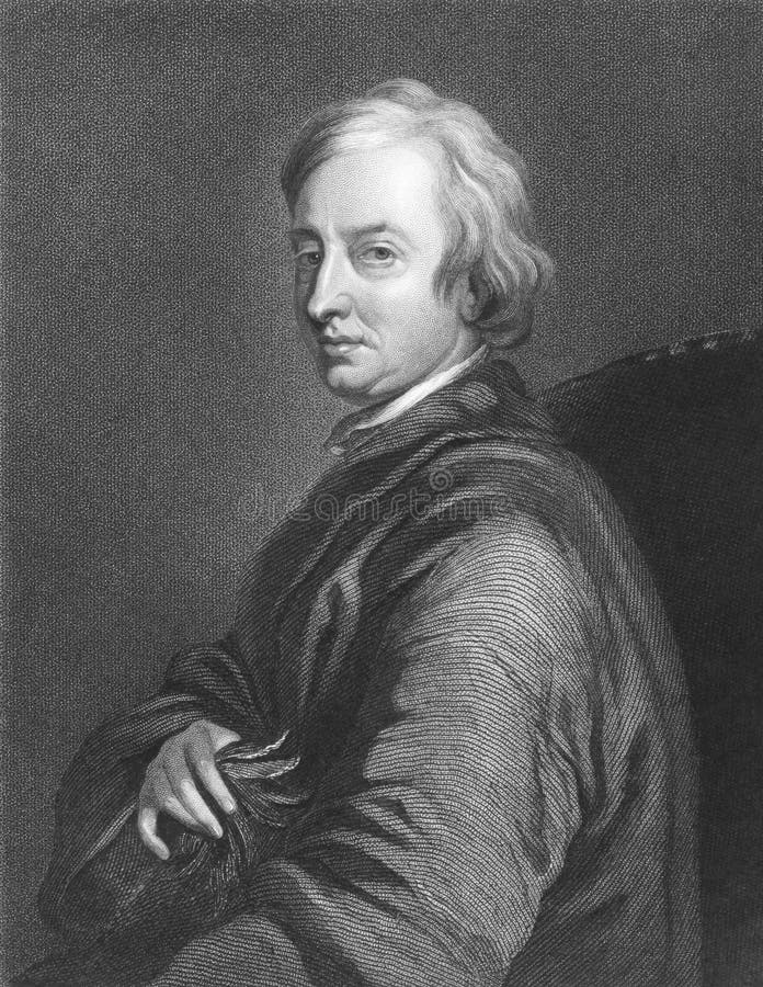 The John Dryden`s Portrait, an English Poet, Literary Critic