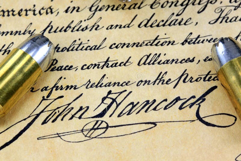 John Hancock S Signature - Ammunition On US Constitution Stock ...