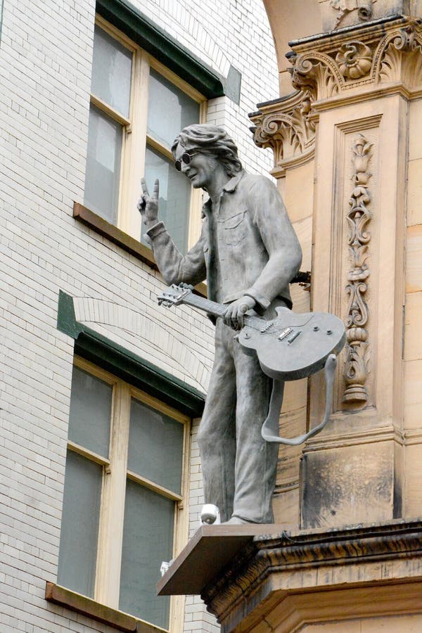 John Lennon Statue Liverpool Editorial Photography Image of musical