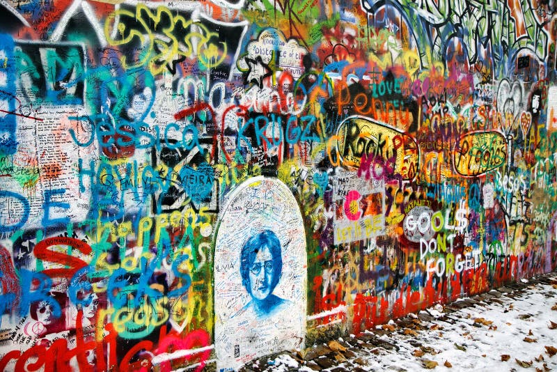 John Lennon Wall Prague Czech Republic Editorial Stock