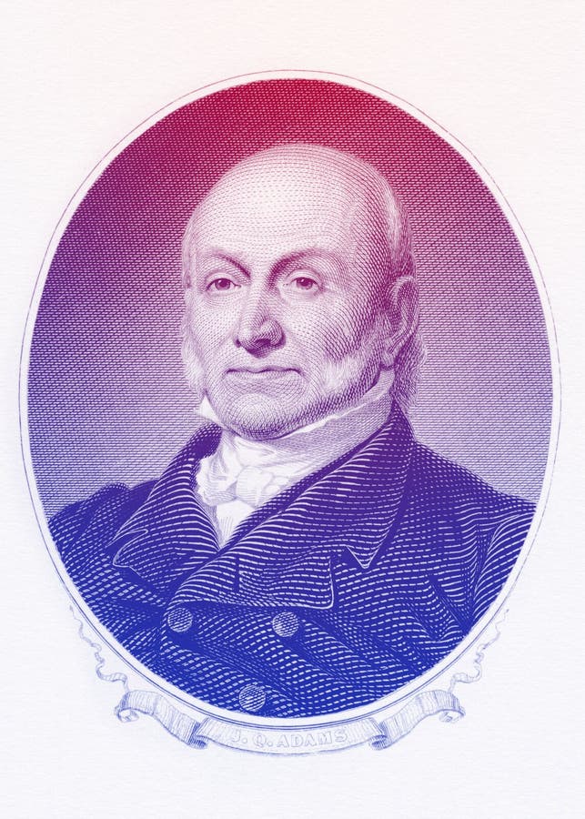 John Quincy Adams 6ª U S Retrato de arte de la línea presidencial