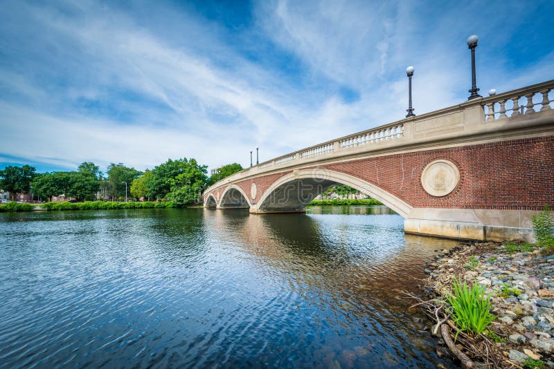 The John W Weeks Bridge and Charles River in Cambridge, Massachusetts