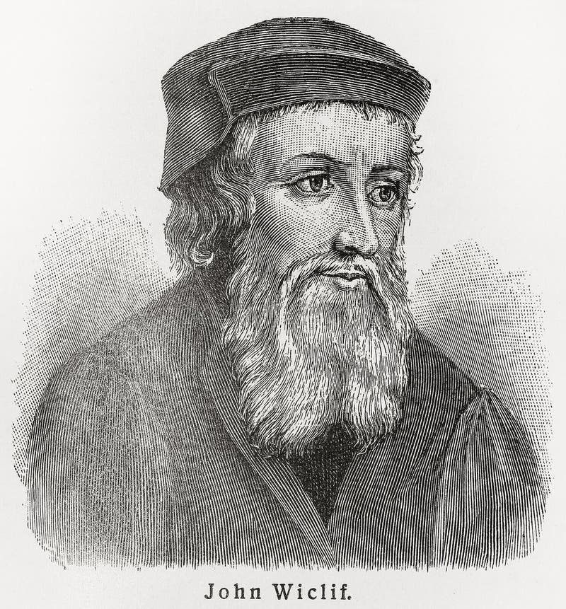 John Wycliffe vector illustration