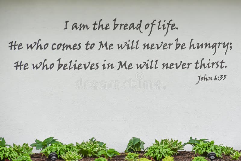 John 6:35 είμαι το ψωμί της ζωής, στίχος Βίβλων στοκ φωτογραφίες με δικαίωμα ελεύθερης χρήσης