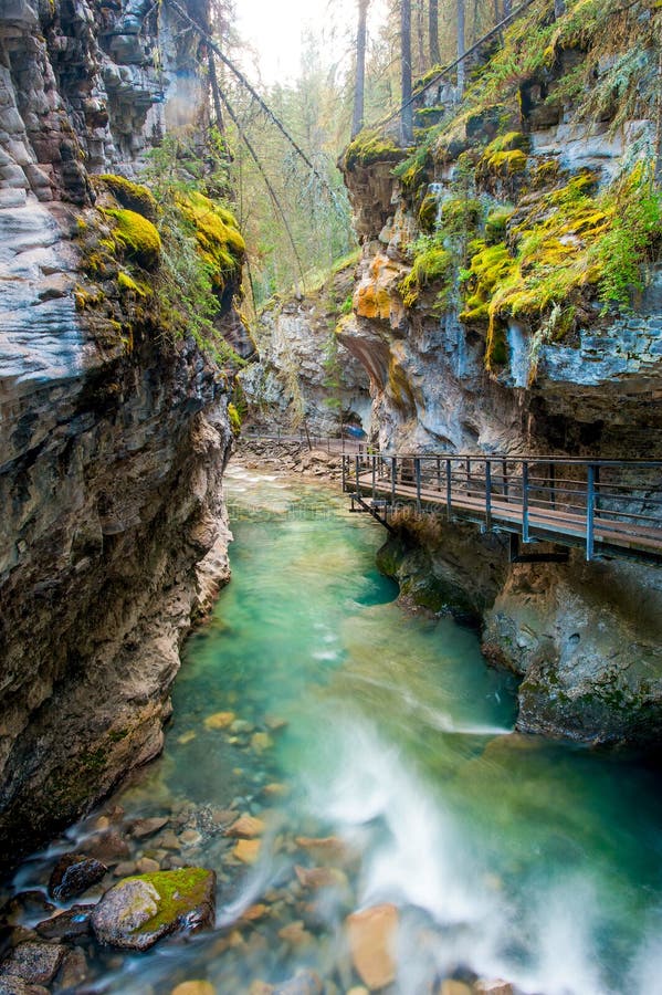 Johnston canyon stock photo. Image of johnston, water 25580730