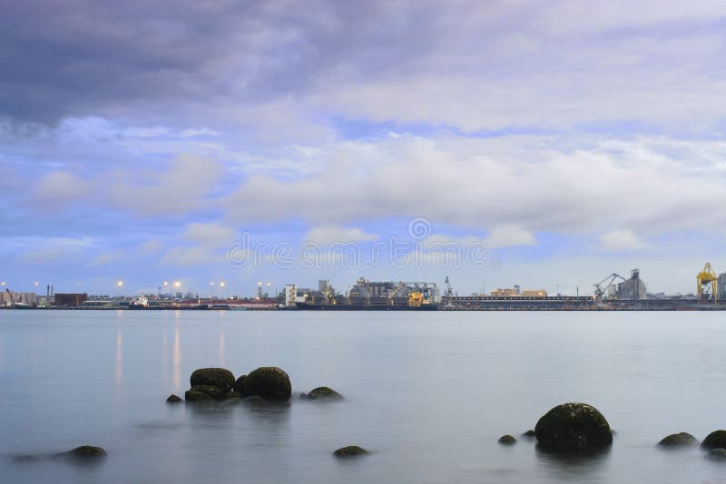 Johor Straits in Early Morning royalty free stock photography