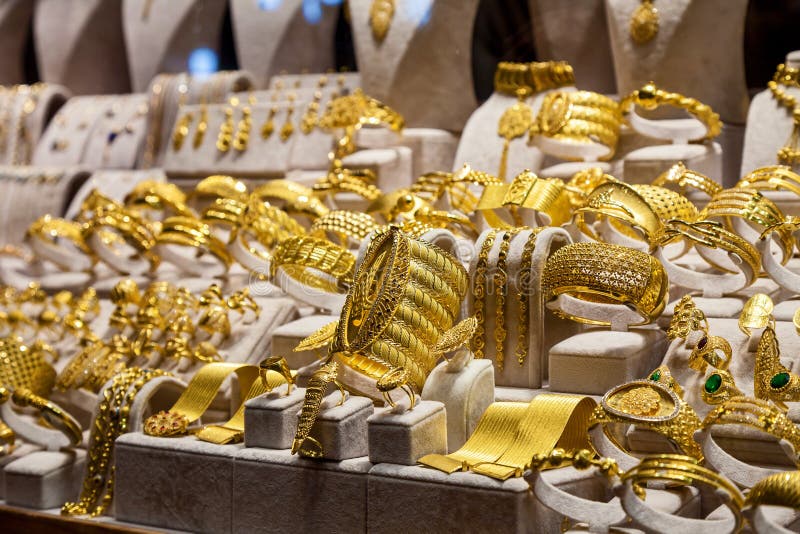Ouro Na Turquia é Barato Joia Do Ouro No Bazar Grande Em Istambul, Turquia Imagem de Stock