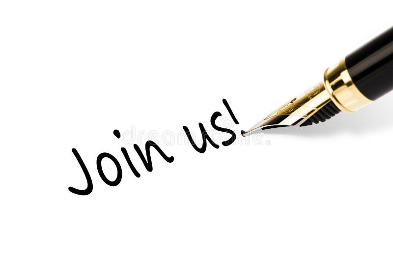 Join us. Fountain pen writing join us Join us. Fountain pen writing join us