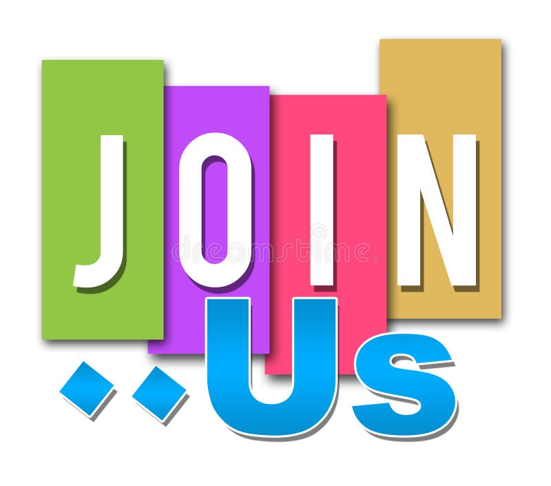 Join Us Colorful Stripes stock illustration. Illustration of modern