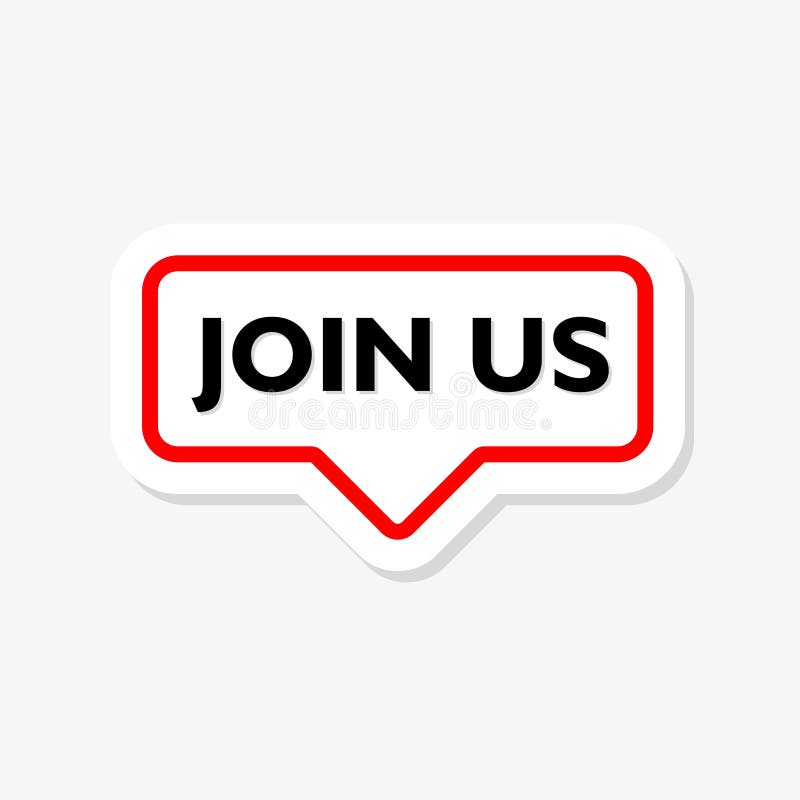 Join Us Text Isolated On Black Background Stock Illustration