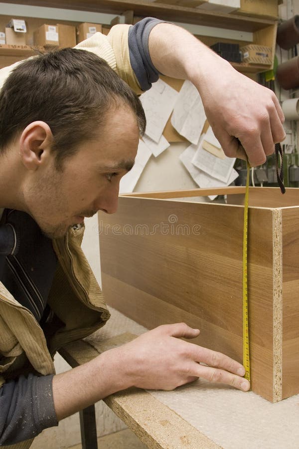 Joiner Making Furniture in His Manufactory Stock Image Image of shop