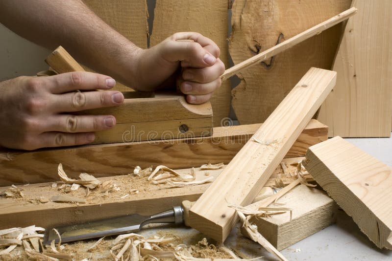 Joinery with Wood Tools Stock Image Image of timber