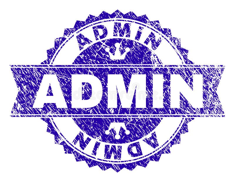 Joint texturisé rayé de timbre d'ADMIN avec le ruban illustration stock