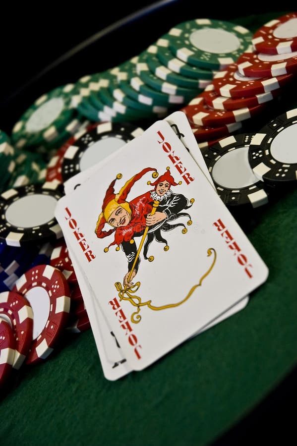 Joker Card And Poker Chips Stock Image Image 9758081
