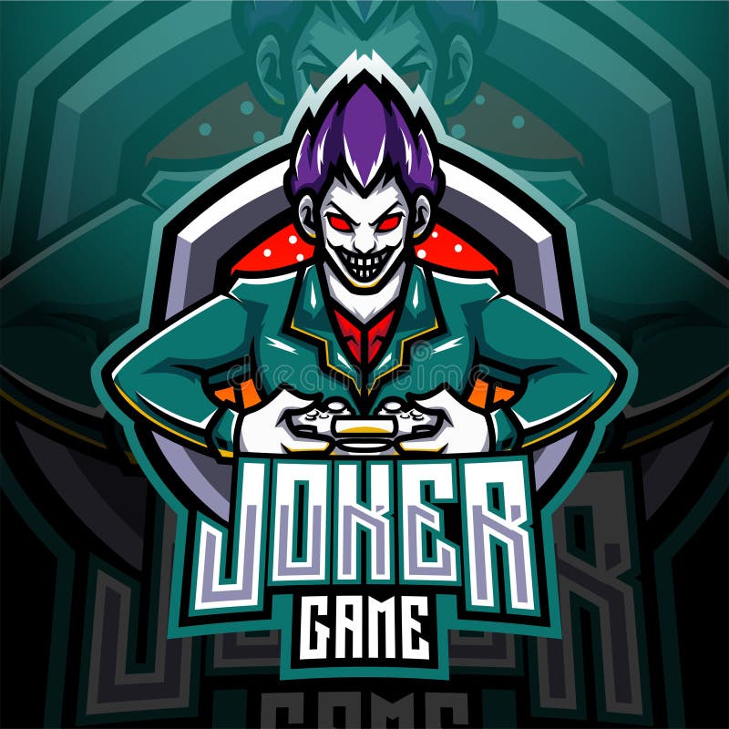 Joker Game Esport Mascot Logo Stock Vector - Illustration of clown ...