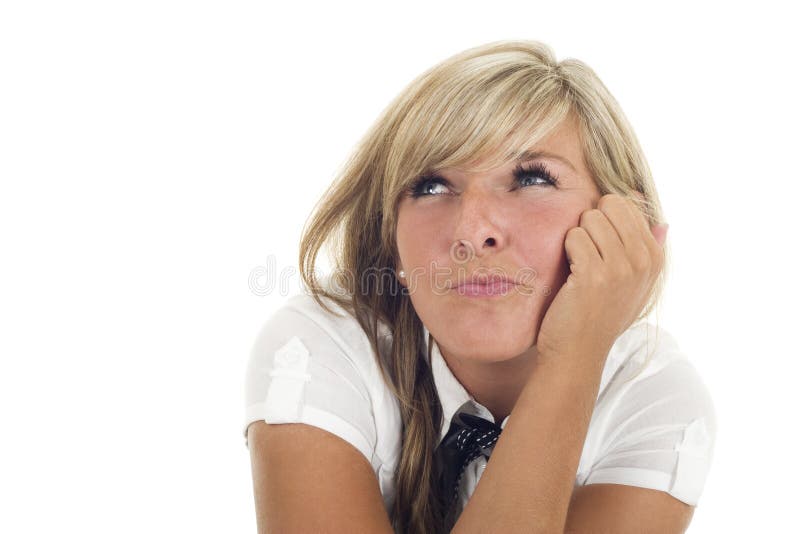 joli penser de fille photo stock joli penser de fille photo stock