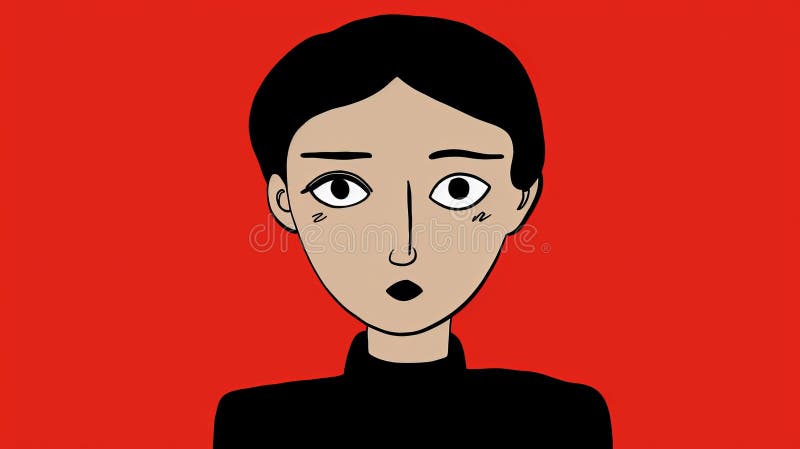 Jolie : en chockad kvinna i gotisk romantikstil royaltyfri illustrationer