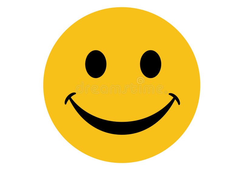 Jolie image clipart à visage souriant illustration libre de droits