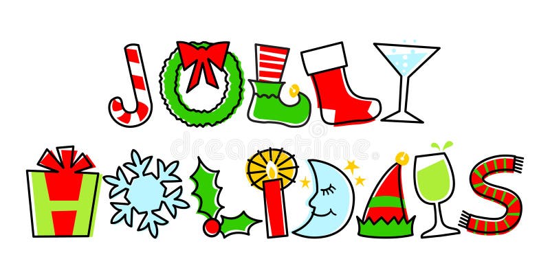 Jolly Holidays Christmas Icons/eps