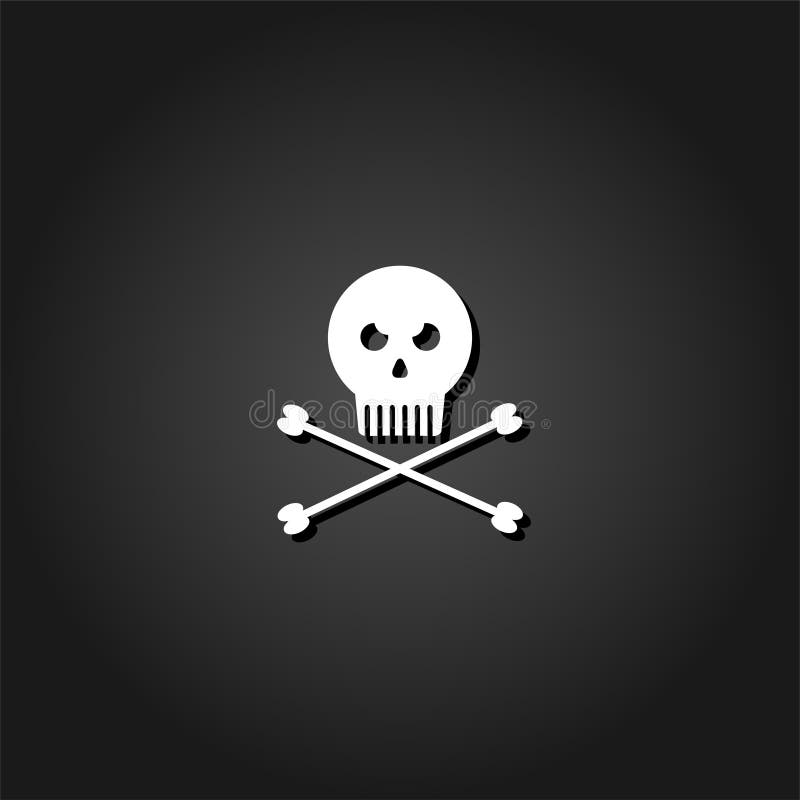 Jolly Roger icon stock vector. Illustration of icon, death - 34199880