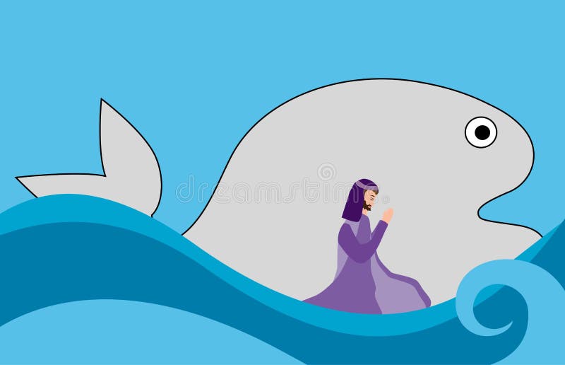 Jonah και ψάρια διανυσματική απεικόνιση Jonah και ψάρια διανυσματική απεικόνιση