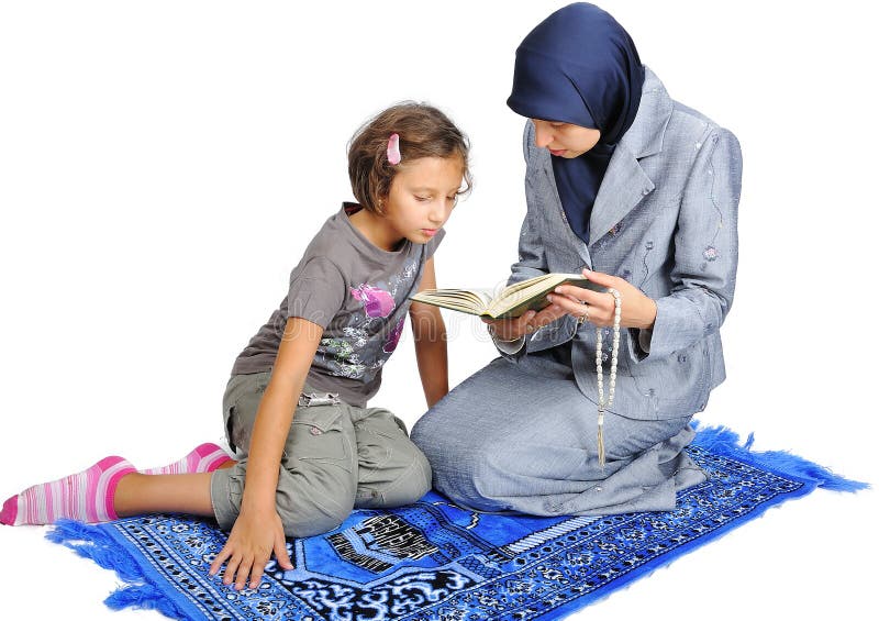 Young nice muslim female praying on traditional way. Young nice muslim female praying on traditional way