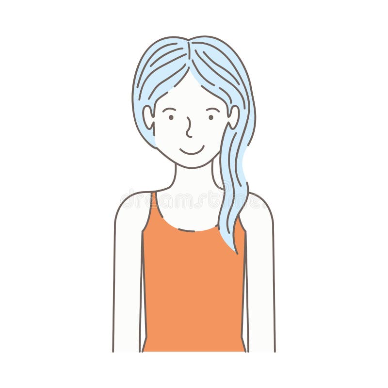Jong vrouwenavatar karakter stock illustratie