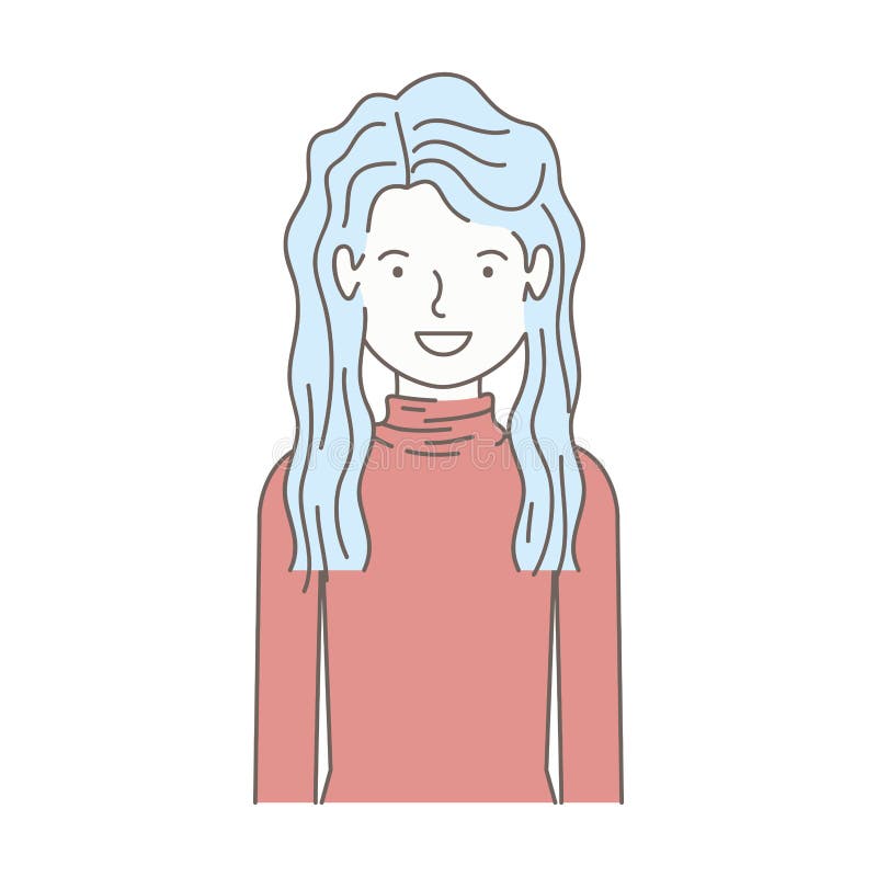 Jong vrouwenavatar karakter vector illustratie