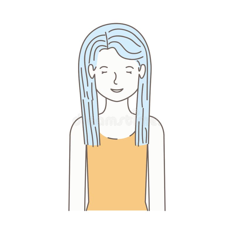 Jong vrouwenavatar karakter vector illustratie