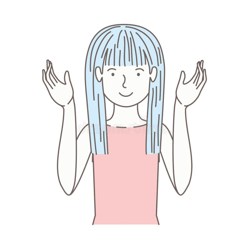 Jong vrouwenavatar karakter stock illustratie