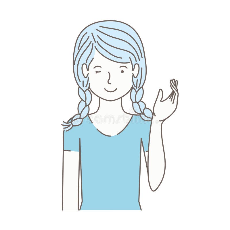 Jong vrouwenavatar karakter vector illustratie