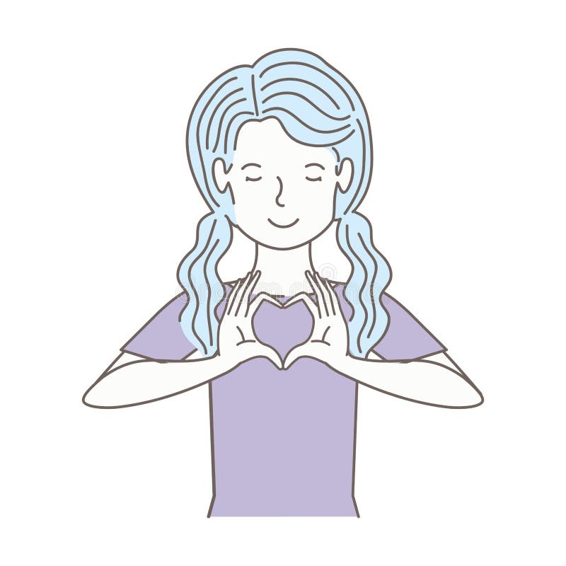 Jong vrouwenavatar karakter royalty-vrije illustratie