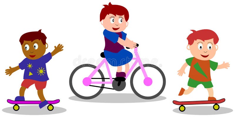 Jonge geitjes die - de Spelen van de Straat spelen royalty-vrije illustratie Jonge geitjes die - de Spelen van de Straat spelen royalty-vrije illustratie