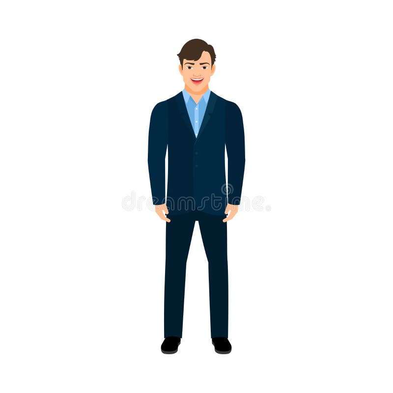 Jonge glimlachende managermens stock illustratie Jonge glimlachende managermens stock illustratie