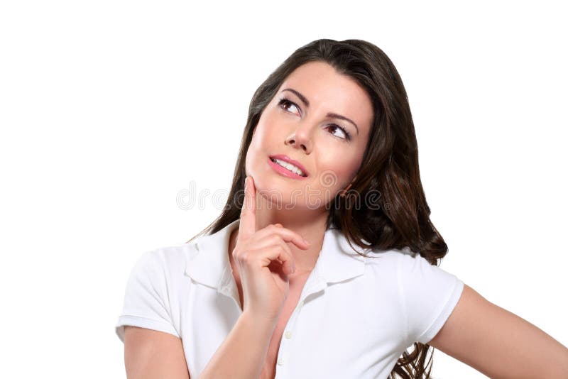 Jonge, mooie, gelukkige en expressieve vrouw stock afbeelding