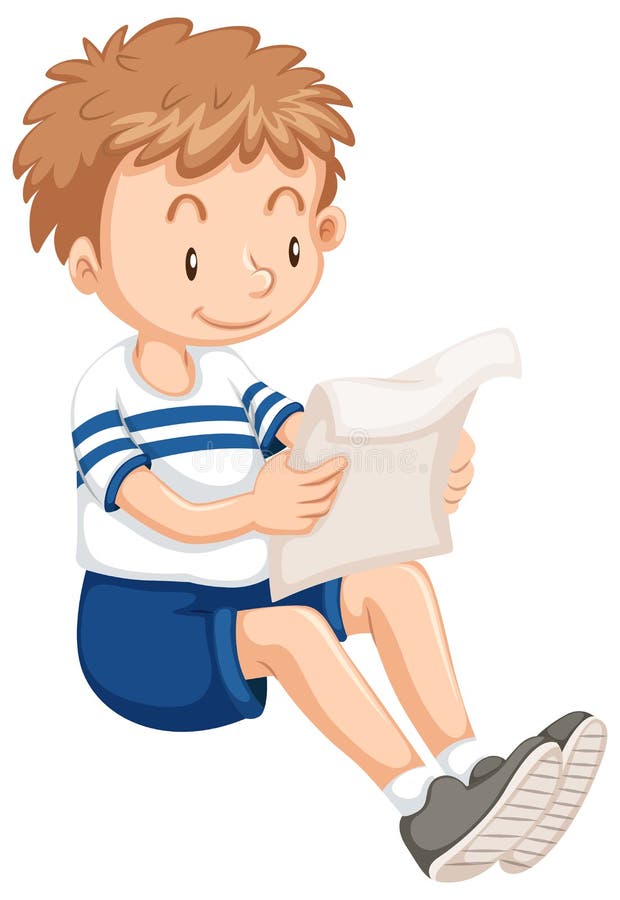 Jongenslezing van document stock illustratie