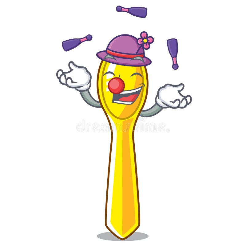 Jonglerii din plastic pentru bucătărie, izolate pe mascota vector illustration