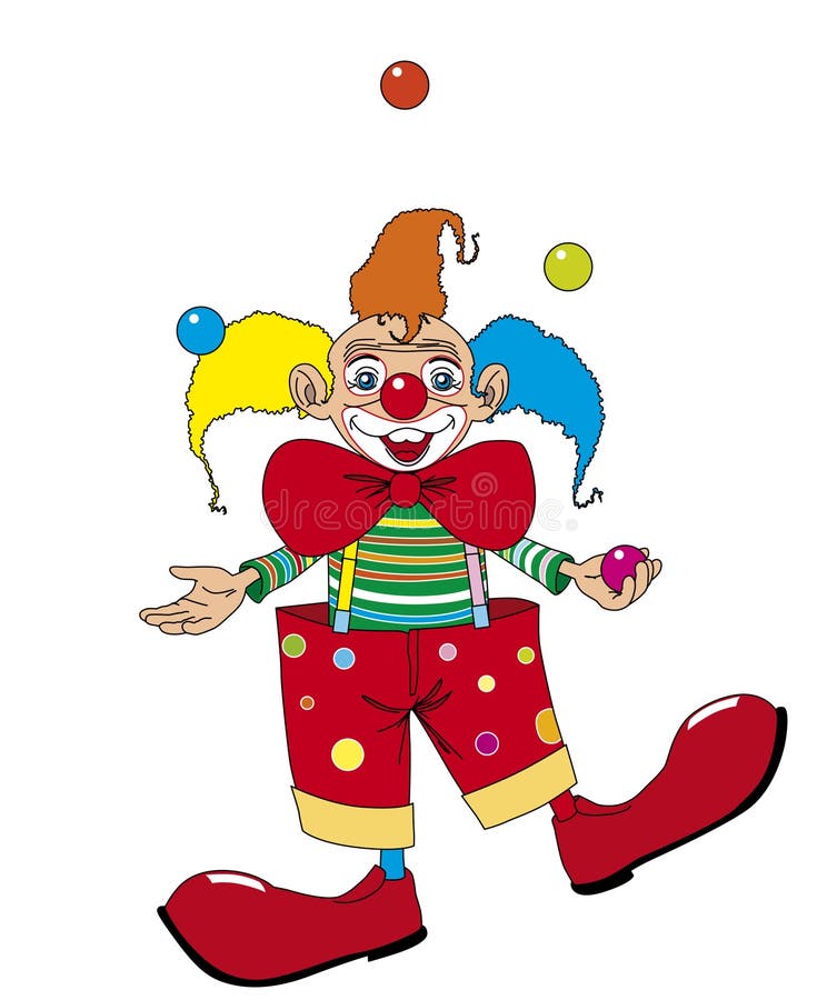 Jongleur de clown de vecteur illustration libre de droits Jongleur de clown de vecteur illustration libre de droits
