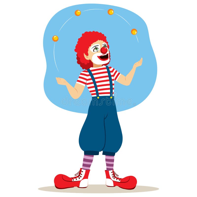 Jongleur drôle Clown illustration de vecteur Jongleur drôle Clown illustration de vecteur
