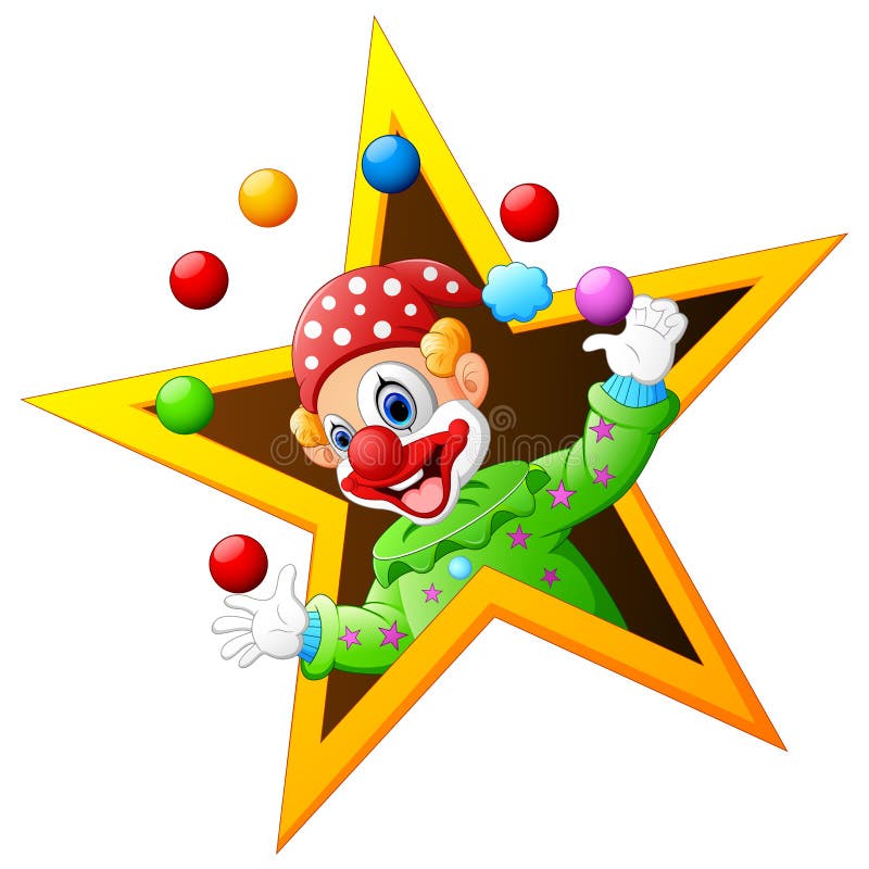 Jonglierender Clown vektor abbildung. Illustration von clown - 12768537