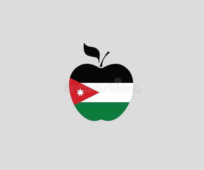 Jordan apple symbol icon fruit stock illustration